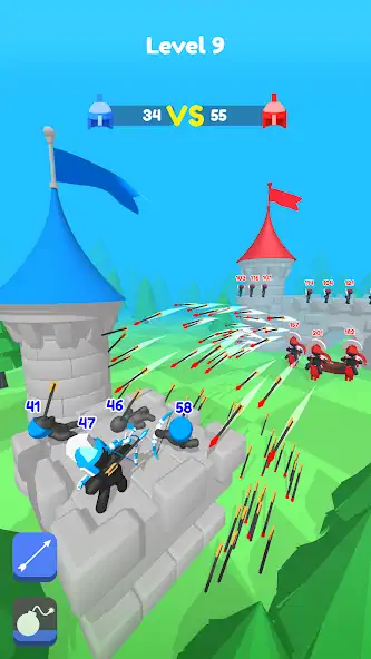 Скачать Merge Archers: лучники мердж [MOD Бесконечные монеты] на Андроид
