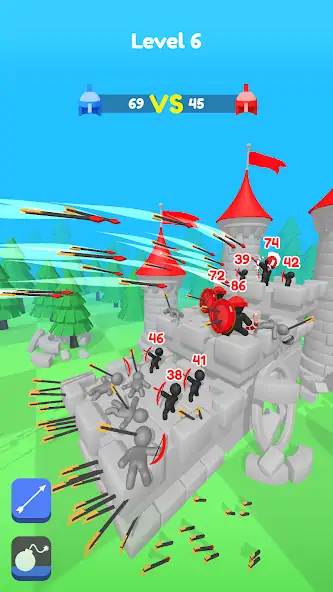 Скачать Merge Archers: лучники мердж [MOD Бесконечные монеты] на Андроид