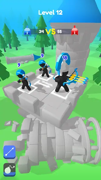 Скачать Merge Archers: лучники мердж [MOD Бесконечные монеты] на Андроид