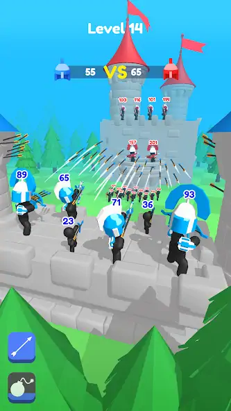 Скачать Merge Archers: лучники мердж [MOD Бесконечные монеты] на Андроид
