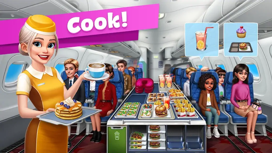 Скачать Airplane Chefs - Cooking Game [MOD Много денег] на Андроид