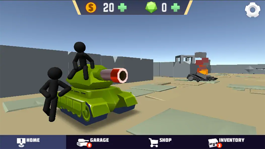 Скачать Stickman Tank Battle [MOD Бесконечные деньги] на Андроид