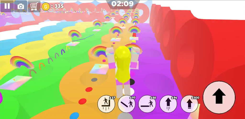 Скачать Rainbow Parkour sweet Girl [MOD Бесконечные монеты] на Андроид
