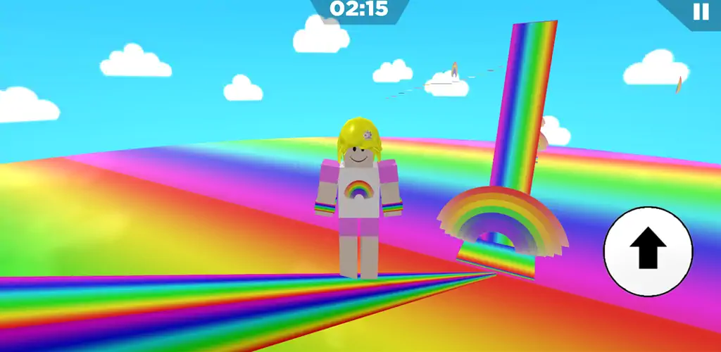 Скачать Rainbow Parkour sweet Girl [MOD Бесконечные монеты] на Андроид
