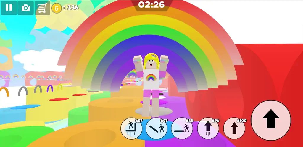 Скачать Rainbow Parkour sweet Girl [MOD Бесконечные монеты] на Андроид