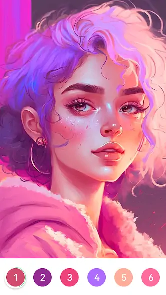 Скачать Girls Paint by Number Coloring [MOD Бесконечные деньги] на Андроид