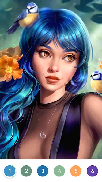 Скачать Girls Paint by Number Coloring [MOD Бесконечные деньги] на Андроид