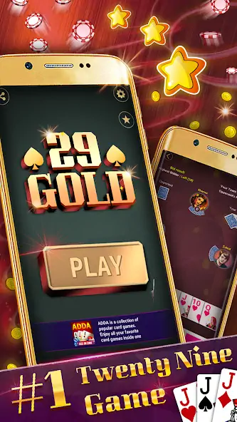 Скачать Play 29 Gold offline [MOD Много монет] на Андроид