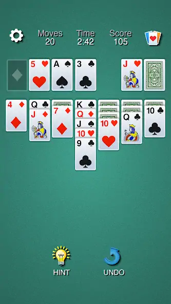 Скачать Solitaire Klondike Classic [MOD Бесконечные деньги] на Андроид