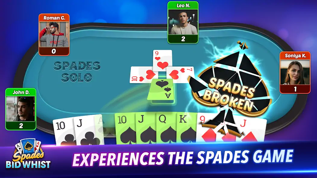 Скачать Bid Whist Classic: Spades Game [MOD Много денег] на Андроид