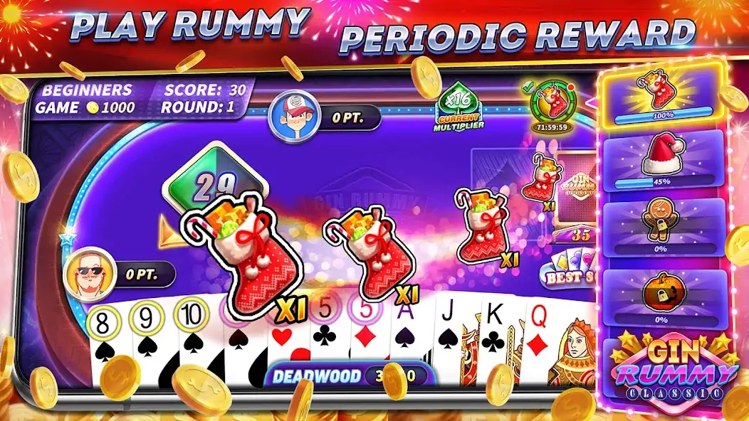 Скачать Gin Rummy Online & Offline [MOD Много денег] на Андроид