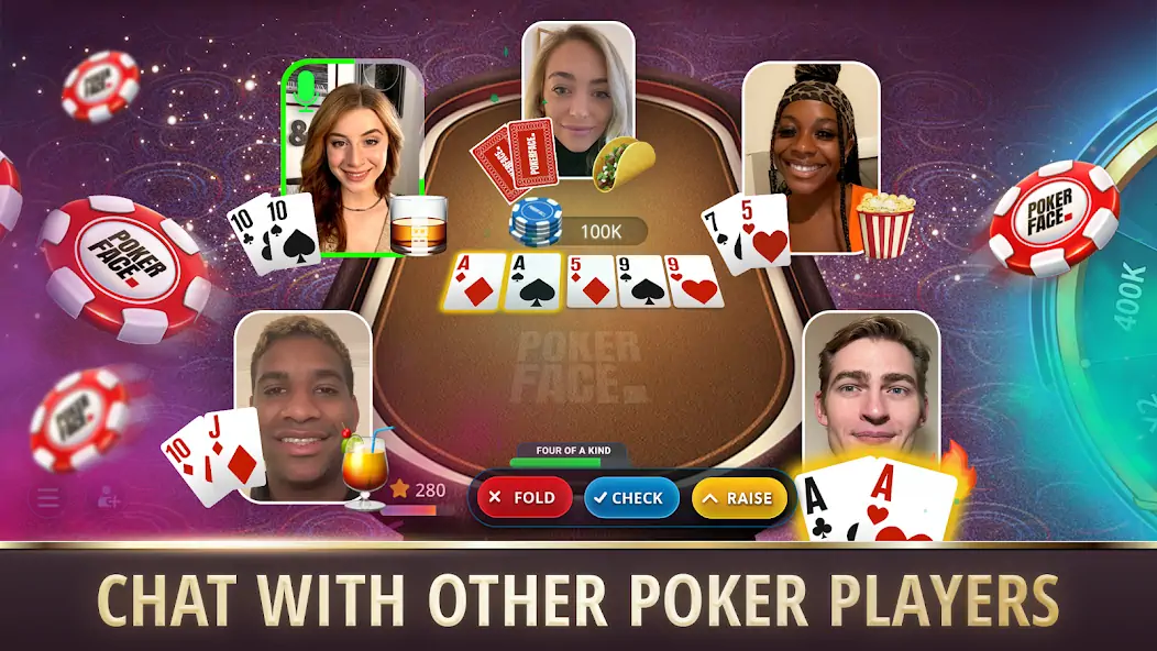 Скачать Poker Face: Texas Holdem Poker [MOD Бесконечные деньги] на Андроид
