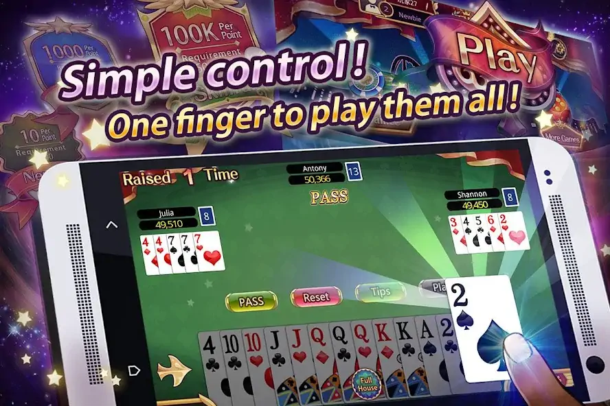 Скачать Fun Big 2 Taiwan: Card Craze [MOD Много денег] на Андроид