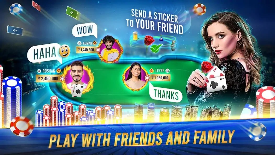 Скачать Teen Patti Gold Card Game [MOD Много монет] на Андроид