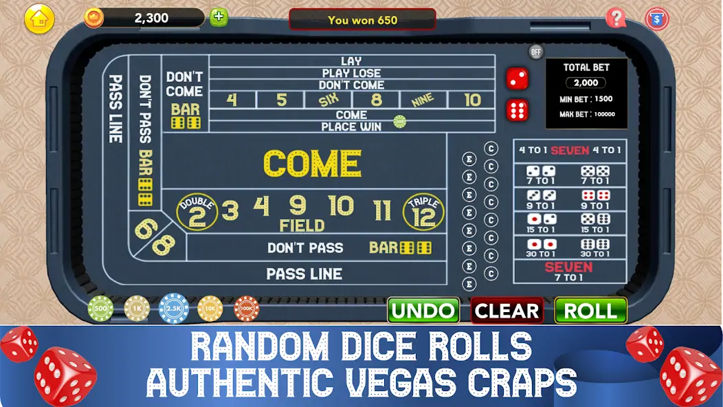Скачать Craps - Casino Craps Trainer [MOD Бесконечные монеты] на Андроид