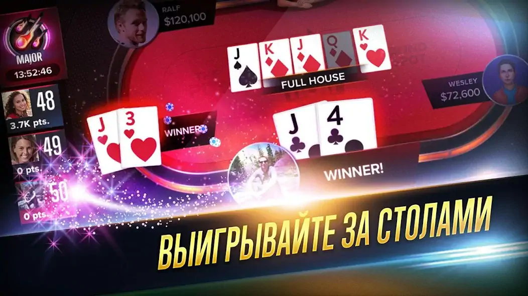 Скачать Poker Heat™ - Техасский Холдем [MOD Бесконечные деньги] на Андроид