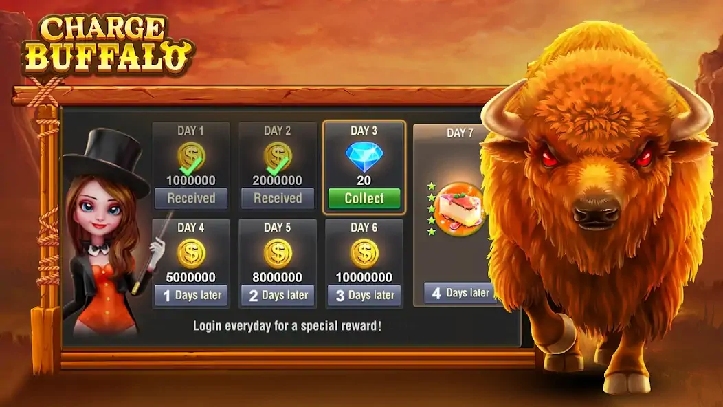 Скачать Charge Buffalo Slot-TaDa Games [MOD Бесконечные деньги] на Андроид