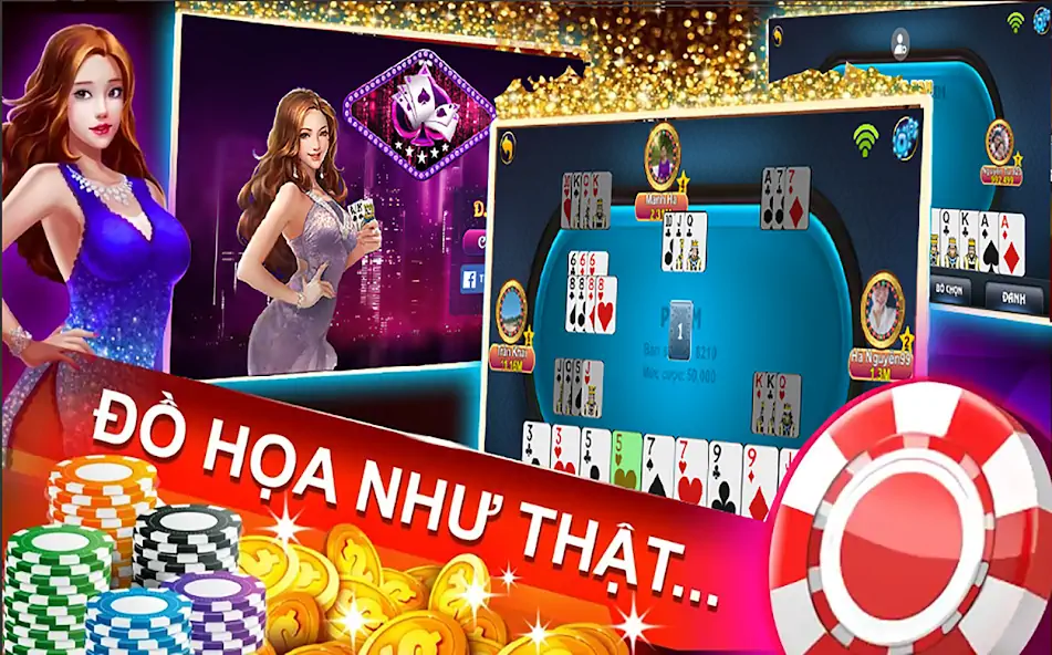 Скачать Mậu binh online 2019 - mau bin [MOD Много монет] на Андроид