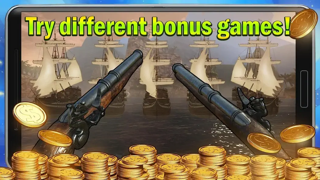 Скачать Pirate Slots: VR Slot Machine  [MOD Бесконечные монеты] на Андроид