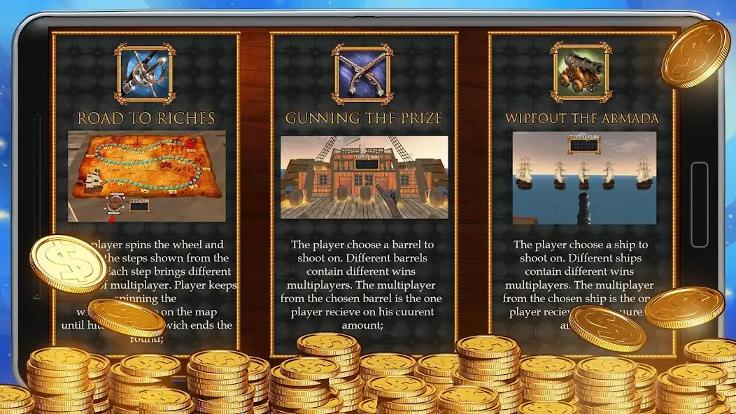 Скачать Pirate Slots: VR Slot Machine  [MOD Бесконечные монеты] на Андроид