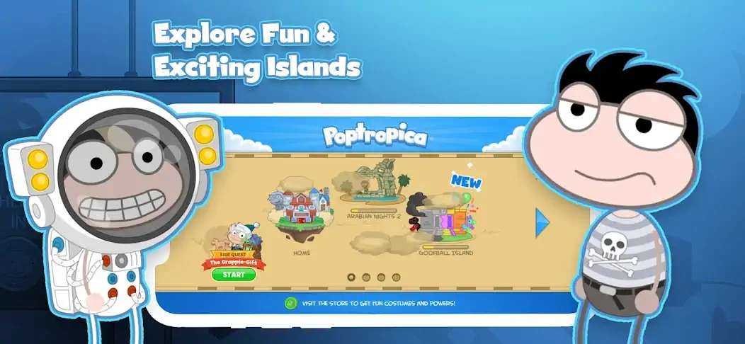 Скачать Poptropica: Fun Kids Adventure [MOD Бесконечные деньги] на Андроид