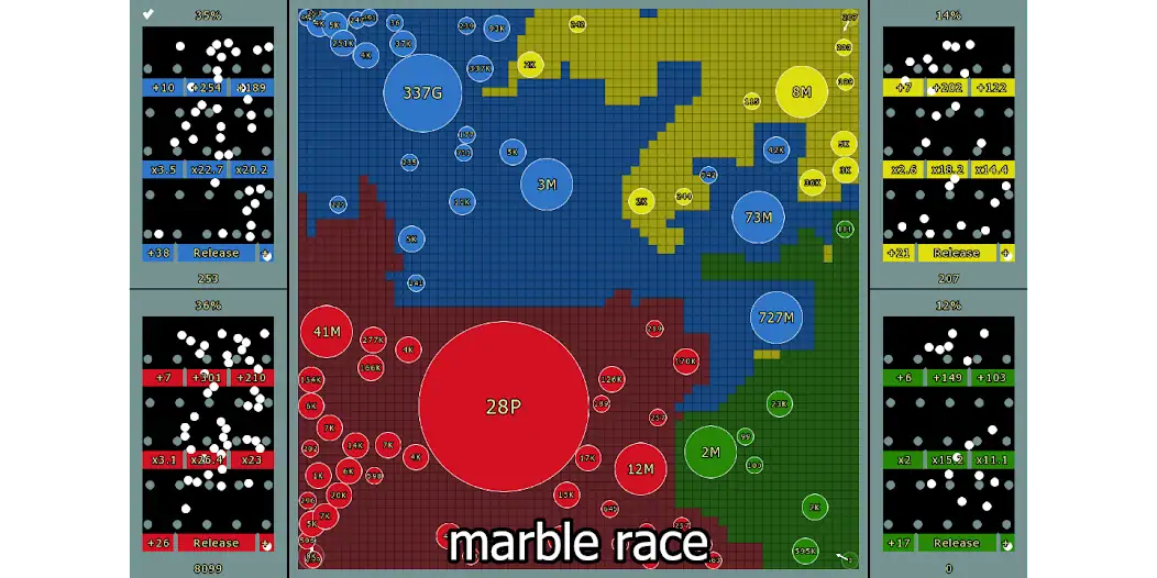 Скачать Marble Race and Territory War [MOD Много денег] на Андроид
