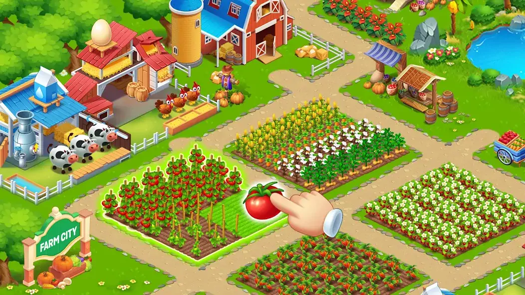 Скачать Farm City: Farming & Building [MOD Много денег] на Андроид
