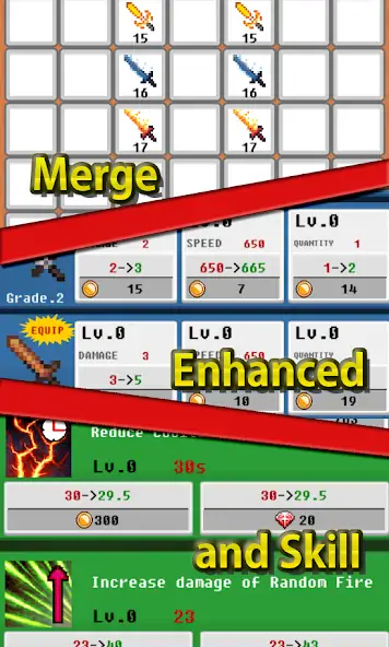 Скачать Merge Sword : Idle Merged Swor [MOD Много монет] на Андроид