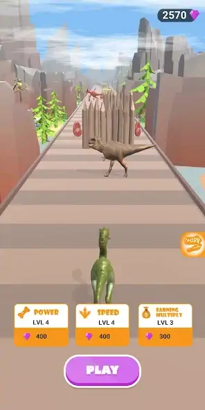 Скачать Dinosaur Game Run Dino Rush 3D [MOD Много монет] на Андроид