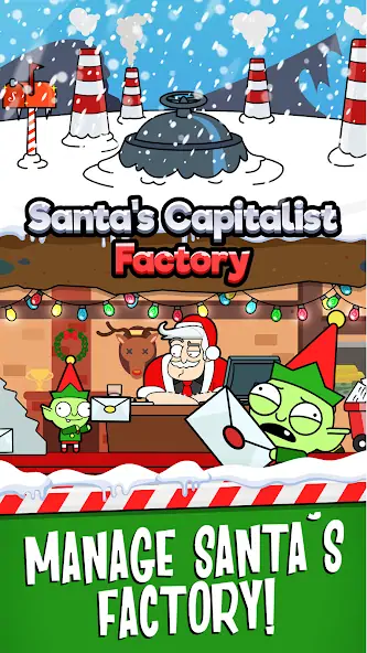 Скачать Santa’s Capitalist Factory [MOD Много денег] на Андроид