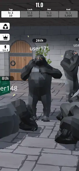 Скачать Gorilla Clicker [MOD Бесконечные монеты] на Андроид