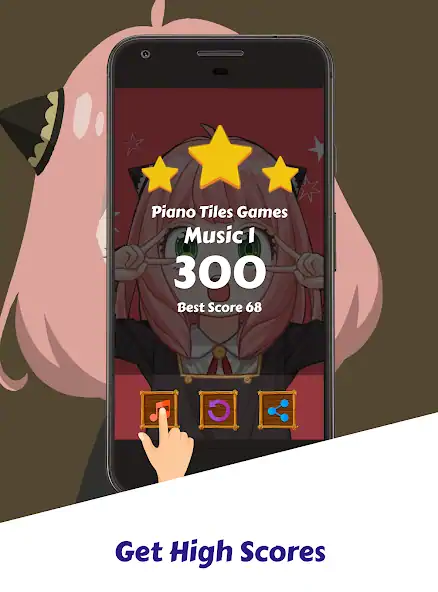 Скачать Spy X Family Game Piano Tiles [MOD Много денег] на Андроид