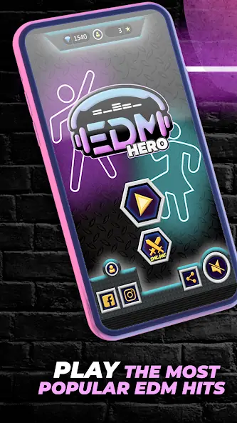Скачать EDM - Guitar Hero: Music Game [MOD Бесконечные монеты] на Андроид