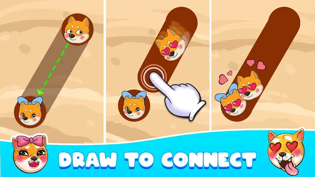Скачать Connect Doge: Draw Love Lines [MOD Бесконечные деньги] на Андроид