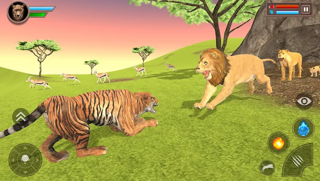 Скачать Savanna Animal Survival Game [MOD Много монет] на Андроид