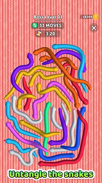 Скачать Tangled Snakes [MOD Много монет] на Андроид