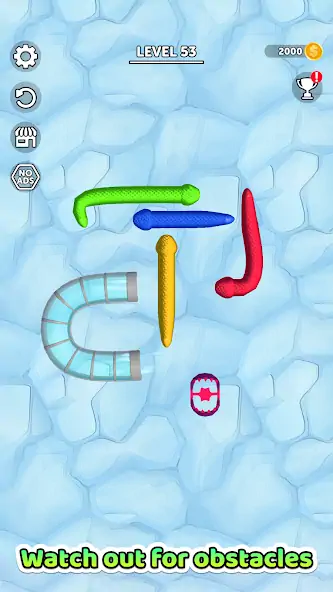 Скачать Tangled Snakes [MOD Много монет] на Андроид