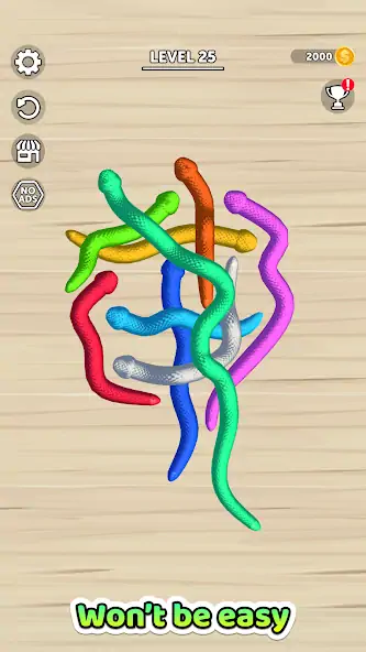 Скачать Tangled Snakes [MOD Много монет] на Андроид