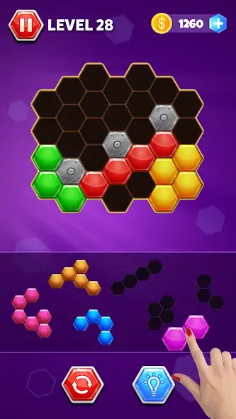 Скачать Hexa Block Merge - Hexa Puzzle [MOD Бесконечные монеты] на Андроид