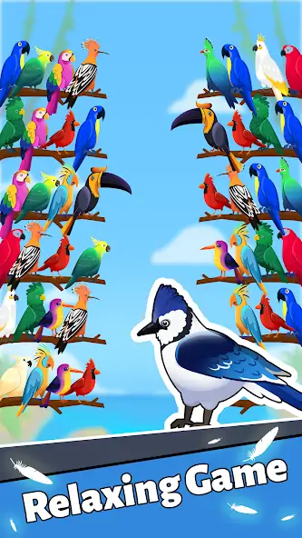 Скачать Сортировка по цвету птицы [MOD Бесконечные деньги] на Андроид