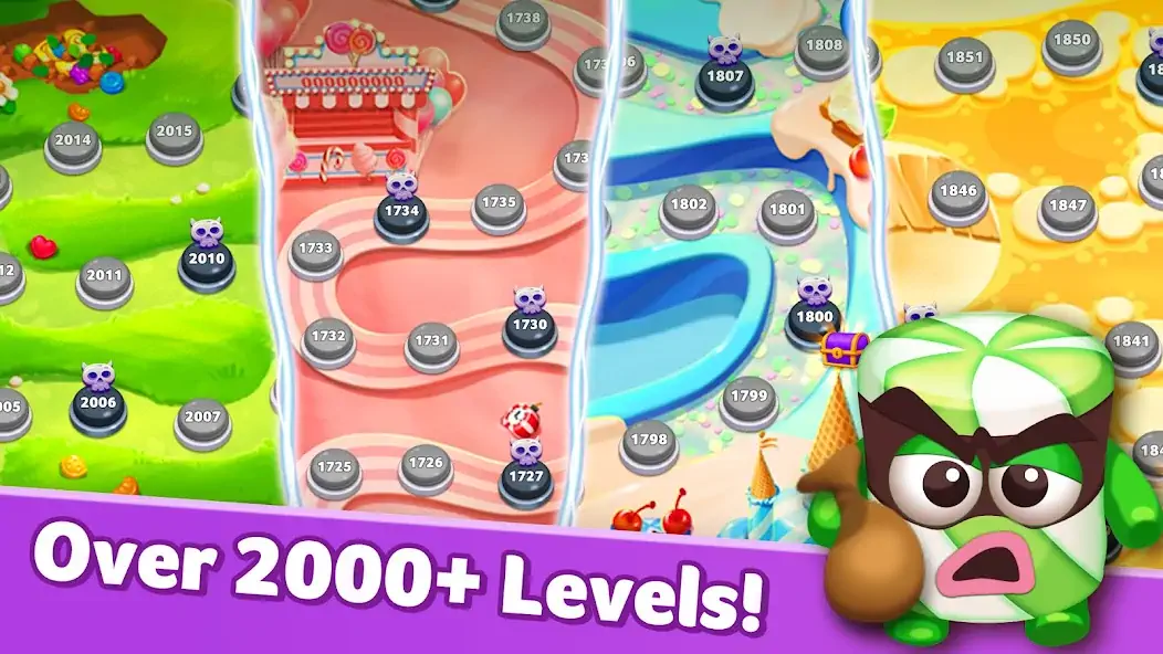 Скачать Lollipop & Marshmallow Match3 [MOD Бесконечные деньги] на Андроид