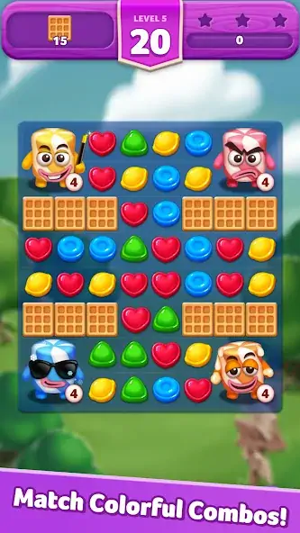 Скачать Lollipop & Marshmallow Match3 [MOD Бесконечные деньги] на Андроид