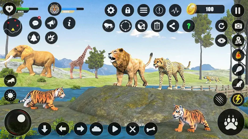 Скачать Tiger Simulator Animal Games [MOD Бесконечные деньги] на Андроид