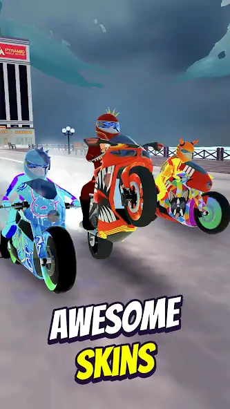 Скачать Wild Wheels: Мото гонки 3D [MOD Бесконечные монеты] на Андроид