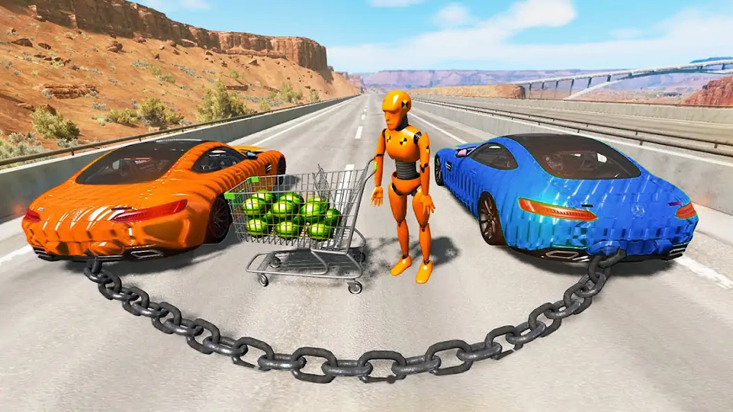 Скачать Car Crash: 3D Mega Demolition [MOD Много монет] на Андроид