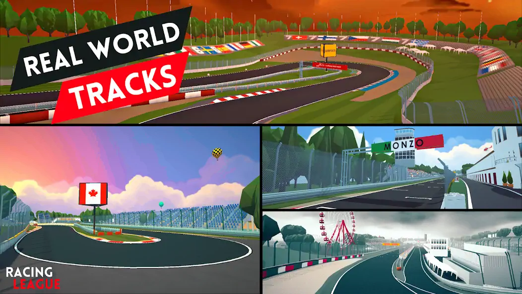 Скачать Racing League: 3D Race Offline [MOD Бесконечные монеты] на Андроид