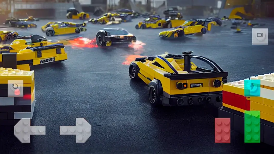 Скачать Block Car Wars Brick Car Crash [MOD Много денег] на Андроид