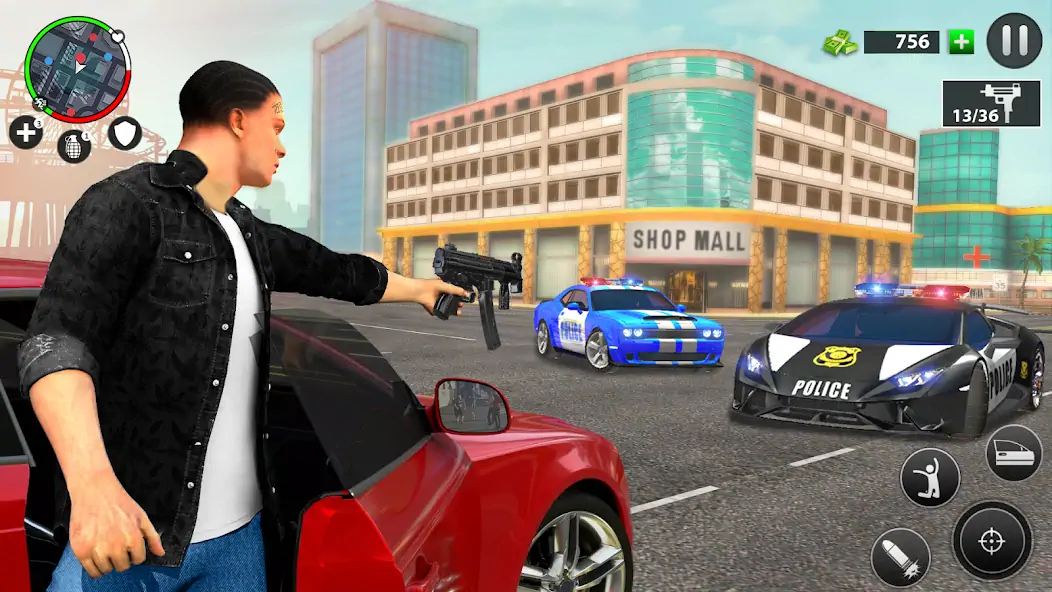 Скачать Real Grand Gangster Crime City [MOD Бесконечные деньги] на Андроид
