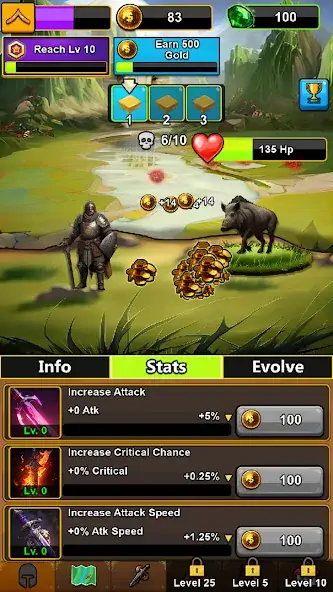 Скачать Idle RPG Heroes AFK [MOD Много монет] на Андроид