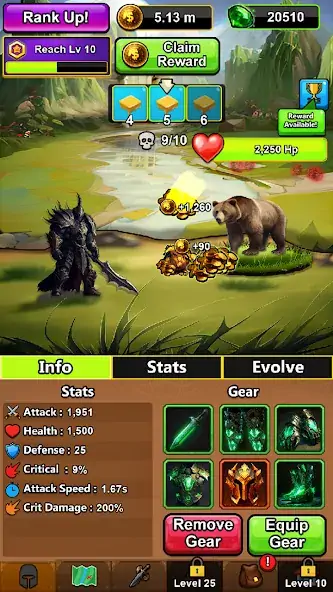Скачать Idle RPG Heroes AFK [MOD Много монет] на Андроид